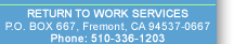 CONTACT RETURN TO WORK SERVICES.COM